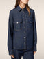 Camicia Western in denim indigo