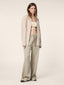 Julianne Wide Pants in Taupe Modal and Cupro Fluid Poplin | Jacob Cohën | Detail 