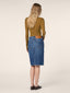 Denim Pencil Skirt in Cotton and Lyocell