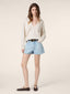 Britney - Denim Bermudas in Cotton and Lyocell