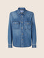 Overshirt in denim di cotone soft