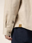 Overshirt in drill di cotone e lino beige scuro | Jacob Cohën | Detail 5