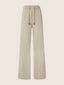 Julianne Wide Pants in Taupe Modal and Cupro Fluid Poplin | Jacob Cohën | Detail 1