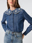 Camicia in denim blu medio