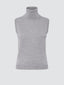 Grey Wool Sleeveless Turtleneck