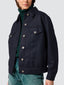 Trucker Jacket in Blue Wool-Cashmere