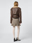 Brown Shearling Biker Jacket