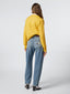 Maglione giallo in lana e mohair