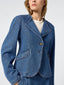 Blazer in denim blu medio