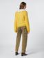 Cardigan giallo in lana e mohair