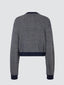 Blue Wool-Linen Cardigan