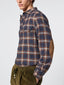 Blue and Brown Cotton Flannel Shirt