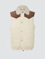 Beige and Brown Cotton Vest