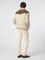 Gilet beige e marrone in cotone