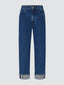 Jeans Jane in denim cimosato blu medio