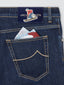 Scott Cropped Dark Blue Stretch Jeans