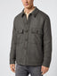 Brown Wool Flannel Overshirt with Faux Shearling