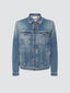 Trucker Jacket in Light Blue Stretch Denim