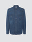 Mid Blue Denim Western Shirt