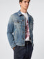 Trucker Jacket in Light Blue Stretch Denim