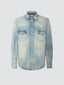 Camicia Western in denim blu chiaro 