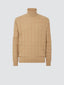 Camel Wool-Blend High Neck Sweater