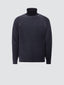 Blue Cashmere High-Neck Sweater