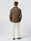 Brown and Beige Wool Overshirt