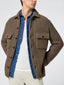 Brown and Beige Wool Overshirt